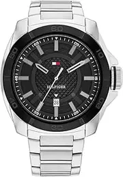 [Tommy Hilfiger] Windsurf Stainless Steel Black Dial Men's Watch