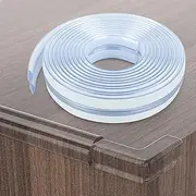 Baby Proofing, Edge Protector Strip Clear, Silicone Soft Corner Protectors with Upgraded Pre-Taped Strong Adhesive, 32.8ft(10M) Edge Protectors for Sharp Corners of Cabinets, Tables,Drawers(8 Corners)