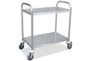 Two layer Stainless Steel Kitchen Storage Trolley