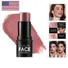 Cream Blush Makeup,Buildable Blush Stick for Cheeks,Matte and Dewy Finish,Lon...