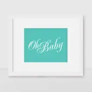 oh baby turquoise 10x8 nursery print blue kids room decor