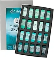 Jack Richeson 422968 Hand Rolled Soft Pastels, Turquoise Green