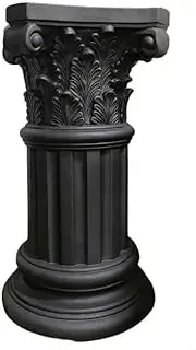 Roman Pillars Decor Vintage Black Roman Pillar Magnesium Oxide Greek Column Pedestal Stand for Indoor Outdoor Decoration Garden Plinth
