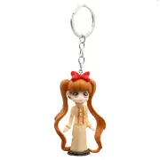 New Hatsune Miku Brown Hair VOCALOID 3 inch Keychain Vinyl Figure Miku Hatsune