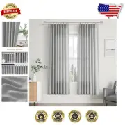 Light Gray Pinch Pleat Linen Curtains - Light Filtering 72 Inch Drapes, Set of 2