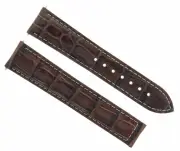 24MM LEATHER WATCH BAND STRAP FOR 24/20MM OMEGA SEAMASTER RAILMASTER BROWN WS