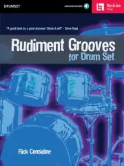 Rudiment Grooves for Drum Set Book and Audio NEW Berklee 050448001