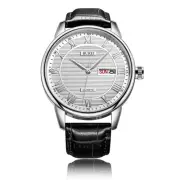 Men's Classic Quartz Watch Casual Leather Strap Watches for Men Minimalist Fa...
