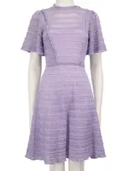 M Missoni Lilac Metallic Knit Mini Dress