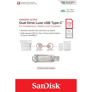 SanDisk 256GB 256G Ultra Luxe TYPE-C SDDDC4 OTG USB 雙用 隨身碟