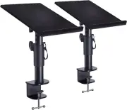 Studio Monitor Stands - Music Studio Desktop Speaker Stand - 2 Pack 12X9 Clamp-O
