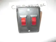 *SIGMA RV MINI 12 VOLT 2 GANG RED LED ILLUMINATED SWITCH BLACK FREE SHIPPING