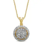 Brilliant Illusion Solitaire Look Necklace with 1.00ct of Diamonds in 9kt Yellow Gold