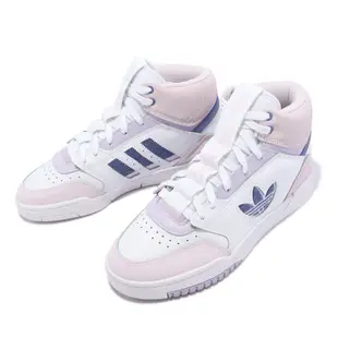 adidas 休閒鞋 Drop Step XL W 女鞋 粉紅 藍莓紫 麂皮 高筒 三葉草 愛迪達 FZ5722