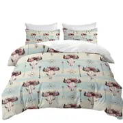 Floral Bull Skull Native Pattern Quilt Cover