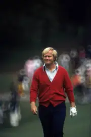 Jack Nicklaus in action during Friday play at Augusta Nation - 1973 Old Photo 3