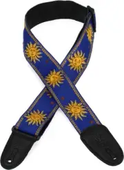 Levy's MPJG '60s Sun Polyester Guitar Strap - Blue (3-pack) Bundle