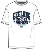 Geelong Cats 2022 AFL White Premiers Tee Sizes S-5XL BNWT