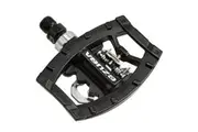 Venzo Dual Function Platform Shimano SPD Road Touring 9/16" Pedals Black with Cleats