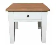 MF Lucia Oak Timber 1 Drawer Side Table