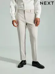 Neutral Skinny Fit Tuxedo Suit Trousers (B12163) | $73