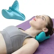 Neck and Shoulder Relaxer, Portable Cervical Traction Device Acupressure Neck Shoulder Back Support Massage Pillow, Neck Stretcher Massager, Posture Corrector for Pain Relief, Cervical Spine Alignment