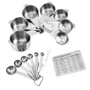 15 Pcs Measuring Spoons Cups Portable Rice for Baking Mixing