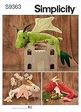 Simplicity S9363 Plush Dragons Sewing Pattern, One Size