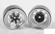 Stamped Steel 1.0" Stock Beadlock Wheels CHROME Z-W0263 RC4WD 18th scale micro