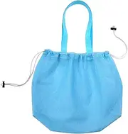 [Generic] Mesh Beach Tote - Drawstring Mesh Tote Bag | Sandproof Water-Resistant Sand Toy Organizer Foldable Travel-Friendly Design For Summer Music Festivals Yacht Day