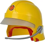 Simba 109252596 Fireman Sam Helmet, Umbrella and Sticker Glow in the Dark with Microphone, Foam Pads Inside, from 3 Years