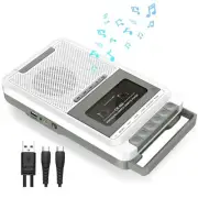Cassette Player Recorder ConverterRecord to Cassettes/USB/SD Card via Mic Por...
