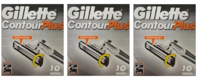 Gillette Contour Plus Razor Blades, 30 Cartridges - FITS ALL ATRA RAZORS