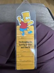 The Simpsons Bart Simpson bookmark 2006 7" x 2 1/8" Disrupting Learning Process