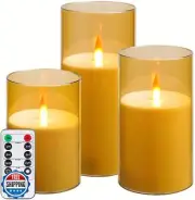 Kiexung Flameless Candles, LED Candles with Remote Control and Timer, New Tru