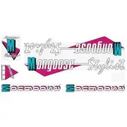 Mongoose - 1988 Stylist Freestyle Decal set - BLUE frame - Old school bmx