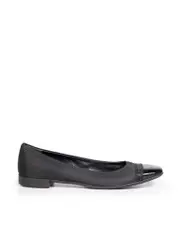 Prada Sport Black Cap Toe Ballet Flats