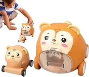 Friction Powered Toys - Cartoon Animal Push and Go Vehicle Car,Adorable Sensory Party Activities for 1-2 Years Old Toddler Birthday