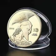 Collection Physical Gold Plated Titan Commemorative Coin BTC Bitcoin Collectible