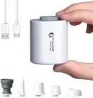 Tiny Portable Mini Air Pump USB Rechargeable 1300mAh Inflate Deflate Grey