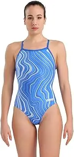 [arena] Women's Performance Marbled Light Drop Back Swimsuit