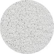 [ORNSHIZI] 4mm White Pearl Flat Seed Beads, 50grams About 780pcs Seed Beads for Making Waist Bracelet Earring Necklace Jewelry