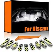 LED Car Indoor Light Bulb Kit, For Nissan Qashqai X-Trail Kicks Juke Murano Leaf Versa Sentra Pathfinder Interior