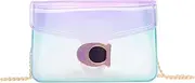 [Generic] Clear Jelly Crossbody Bag for Women Girls Fashion Candy Color Transparent Shoulder Handbag Wallet with Chain Strap
