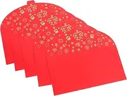 HONMEET 5pcs Christmas Red Envelope Festive Red Envelopes Decorative Christmas Packets Decorative Red Packets Red Envelopes for New Year Christmas Decorative Envelopes Paper