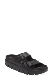 Papillio by Birkenstock Arizona Exquisite Chunky Slide Sandal in Black at Nordstrom, Size 6-6.5Us