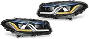 Upgrades Laserlight Style LED Headlight Headlamp Left Right Side Compatible For BMW 5 Series F10 F11 Pre-LCI LHD Xenon 2010 2011 2012 2013