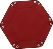 ERINGOGO Exquisite Velvet Dice Mat Folding Dice Storage Box Pu Tray for Gaming for Living Room Decor
