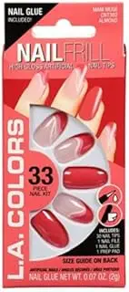 L.A COLORS Mani Muse Artificial Nail Tips, Almond Shape, with Glue, CNT382