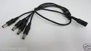 1 to 4 DC Power Adapter Splitter Cable for CCTV Security Camera CCTV Camera